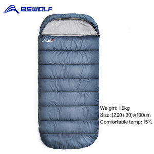 BSWolf  Large Camping Sleeping bag lightweight 3 season loose widen bag long size for Adult rest Hiking fishing