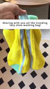 Shoe Washing Machine Bag Laundry Washer Dryer Reusable All Shoe Types Sizes Zipper Closure Padded Fluffy Fibers Sneaker Cleaning