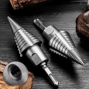 Wood Splitter Drill Bit With A Round Square Shank And A Detachable Firewood Screwdriver High-carbon Steel Firewood Drill Bit