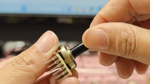 Potensio 6 pin 100k Stereo Kaki 6 Tekuk Volume Mixer 104