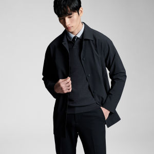 Fall 2025 Business Casual Turn-down Collar Windbreaker