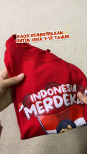 Brotherhoodkids Baju Kaos anak Merah Putih Kemerdekaan Umur 1-12 Tahun Katun/cotton 30s