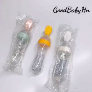 Bình thìa ăn dặm silicon Bình thìa ăn dặm silicon cho bé Bình sữa cho bé dung Chất liệu silicone y tế an toàn mô phỏng bầu ngực mẹ
