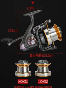 New Model Metal Spinning Reel Saltwater Resistant Wide Mouth No Gap Far Casting Anchor Fish Spinning Reel for Sea Rod Fishing