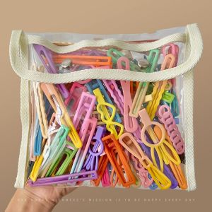 Candy Colored Seamless Makeup Duckbill Hair Clips Side Ponytail Holders Hair Accessories Childrens Fashion Hairpins