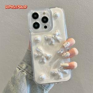 3D Ribbon Coquette Case For IPHONE 7 7+ 8 8+ PLUS SE 2 X XS MAX XR 11 12 13 14 15 16 PRO MAX 14+ 15+ 16+ PLUS Casing Cute Lucu