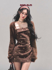 SHAOYEYAN | Áo Poncho Ngắn Len Dài Tay Phong Cách Pháp Cho Phụ Nữ Mùa Đông