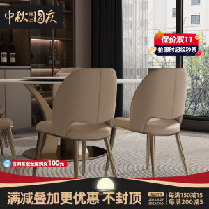 Accessible Luxury Dining Chair Home Modern Minimalist Armchair Small Apartment Chair Stainless Steel Stool Designer Dining Table and Chair
