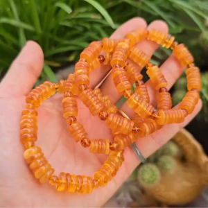 Q2599 Vòng full đồng điếu Hổ Phách Vàng trong trẻo điểm hạt cách điệu ko kén mệnh - Phong Thủy TUDO