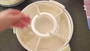 Mainland Toples Bulat Makanan Putar 360 Toples Lebaran Toples Kue/Candy/Snack Serbaguna HSB856