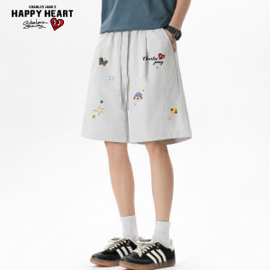 CHARLES JANGS HAPPY HEART | Ice Silk Quick Dry Loose American Style Short Pants