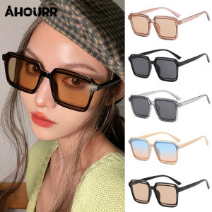 แว่นตากันแดด แว่นตาทรงสี่เหลี่ยม ผู้ชายและผู้หญิง สร้างสรรค์ป้องกันผิว ระบุรูปแบบสำหรับรังสียูวี แว่นตาแฟชั่นเกาหลี