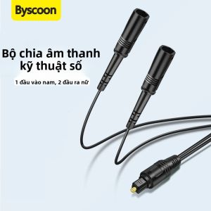 Byscoon 1x2 Toslink Bộ Chia Âm Thanh Sợi Quang Kỹ Thuật Số Nam Sang Nữ Rạp Hát Tại Nhà Xbox PS3/PS4 Cáp Âm Thanh & Video Tương Thích