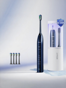 JIMOK | Adult Couple Soft Bristle Electric Toothbrush With Case