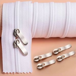 White Open-end Double Slider Zipper Thickened Nylon Zipper DIY Clothing Sheet Quilt Cover Packaging Accessories