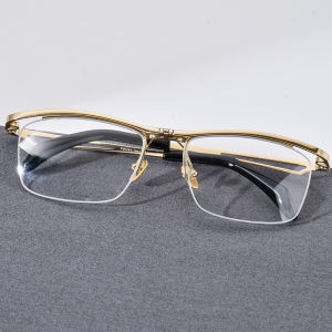 FONEX 180° Flip Titanium Eyeglasses Frame Men Brand Design Square Glasses Flip-Up Ultralight-Weight High-Quality Japanese Optical Eyewear 8043