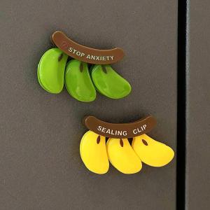 Kitchen Essential Banana Food Sealer Clamp Magnetic Refrigerator Magnet Spice Bag Clamp Moisture Proof Sealed Storage