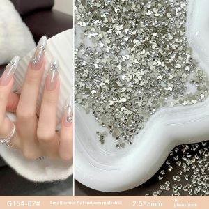 New Arrival Golden Malt Diamond Bottoming Drill Nail Art Small Size Transparent White Stitching Wheat Diamond Super Flash K9 Jewel Nails Decorative Diamond