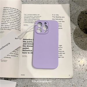 Minimalist Style Liquid Silicone Soft Phone Case Pure Color Suitable for  15Plus 17Air Full Lens Protection Cover without Refueling