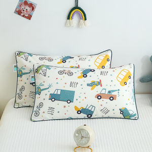 Cartoon Pure Cotton Childrens Pillowcase 60 Thread Count Latex Pillowcase Baby Pillow Core Case Pillow Towel 40x60 Machine Washable