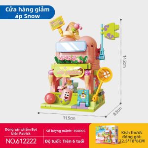 TUSIDI | Bộ Xây Dựng Khối Lắp Ráp Cảnh Phố Đầy Vui Nhộn SpongeBob Patrick và Squidward