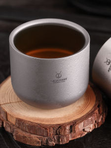 Yinyi Pure Titanium Double-Layer Master Cup Outdoor Anti-Scalding Heat Insulation Household Portable Tea Cup Titanium Alloy Water Cup