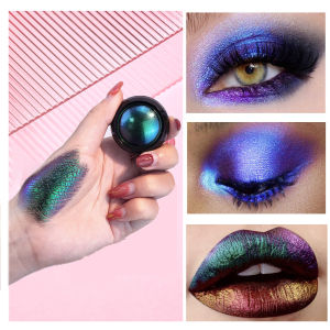 Phấn Mắt Lấp Lánh Tắc Kè Hoa Siêu Mịn Kim Loại Highlighter Chrome Xanh Tím Ngọc Trai Sáng Bóng Đa Chức Năng Trang Điểm Lâu Trôi Không Thấm Nước