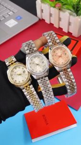 Jam Tangan Wanita Rantai Bulat Tanggal Aktif Mewah Elegan Model Terbaru Trending dan Terlaris