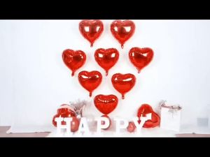 10pcs Heart Balloons 18 Inches Foil Heart Shaped Balloon Love Theme Black Pink Helium Mylar Ballons For Valentines Wedding Anniversary Mothers Day Baby Shower Birthday Party Decorations