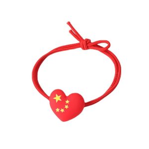 Red Five-Star Red Flag Hair Accessories for Girls National Day Hair Clips Cute Small Hairpins Hair Ties Childrens Headwear