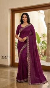 Fendy Silk Saree With Jarkan Work Collection For Women