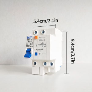Shairme Leakage protector with air switch 2P MCB ELCB RCBO air open leakage circuit breaker 220v household small circuit breaker 50A 63A