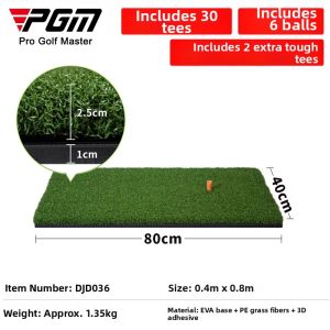 PGM GOLF | Thick Golf Hitting Mat for Practice Use with Tee Support