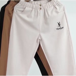 [Hàng Auth] Quần baggy  Quần đũi nữ dài thêu chữ chất đũi xước siêu sang chảnh mã leg66