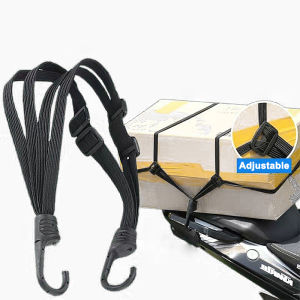 SEAMETAL Motorcycle Elastic Helmet Strap Rope Motor Multi-purpose Luggage Fixing Rope With Hooks Aadjustable Bike Rope 60cm/90cm