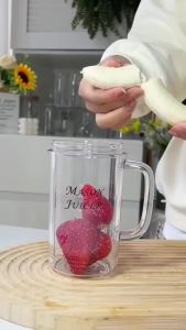 Blender Portable Mini Juice Blender 4 Pisau 420ML & Pembuat Jus Elektrik 1200mah Rechargeable