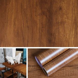 55cm Wide Waterproof Wood Vinyl Wallpaper Self Adhesive wallpapers Doors Cabinet Desktop Modern Furniture Decorative wall Paper