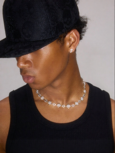 STK Small Town Kid | Retro Diamond-filled Cross Chain Necklace