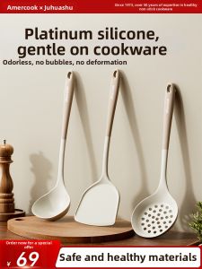 AMERCOOK | Silicone Non-stick Cooking Utensil Set