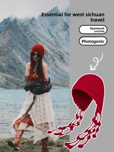 BILLI ZILLY | Travel-Friendly Knit Hat with Tassel and Tie for Women and Children