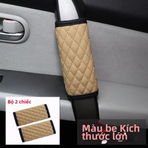 2 Bộ Vỏ Bọc Tay Cầm Bên Trong Ô Tô Bằng Da PU Thêu Phụ Kiện Bảo Vệ Ô Tô Thông Dụng