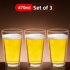 Large Capacity Beer Glasses Set for Home Bar Use Premium Quality Glass Brew Pub Pint Glasses Ideal for Serving Craft Beers