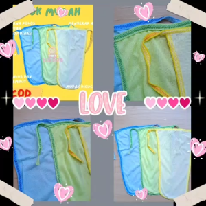 Popok Tali Polos 1 Lusin Warna Warni