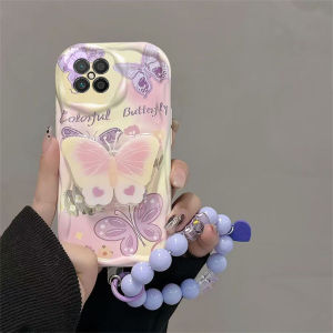 Huawei NZONES7Pro+ Phone Case Womens Full Edge Protection Butterfly And Flower Design Cute Cartoon Silicone Soft Shell Anti-Fall