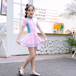 [10-40kg] Bikini đồ bơi cho bé gái liền thân loại váy bên trong có quần đùi kín đáo VATIXA BG01