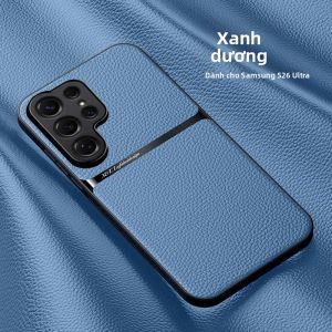 Ốp Lưng Da Từ Tính Samsung Galaxy S26 Ultra/Plus Kèm Giá Đỡ Ô Tô - Chống Xước Có Lớp Lót Nhựa Bên Trong