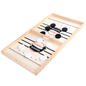 Double Player Wooden Ping Pong Board Game Fun Shooting Toy for Adults And Children Parent Child Interaction Game