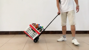 รถเข็นพับได้พร้อมล้อยาง 2/4 ล้อ รับน้ำหนักสูง สะดวกพกพา สำหรับใช้งานในบ้าน/ตลาด/สวน