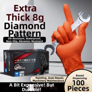 Disposable Thickened Wear-resistant Oil-proof Nitrile Gloves