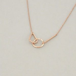Chow Sang Sang 周生生 Minty Collection 18K Rose Gold Buckle Necklace 47cm 92687N FLASH SALE